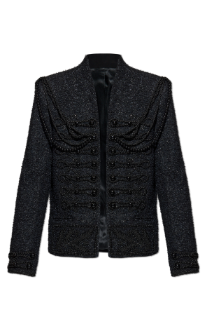 在庫わずか★ラグジュアリージャケット★ DOLCE & GABBANA DOLCE & GABBANA Baroque Jacquard Velvet Tuxedo Jacket Blazer